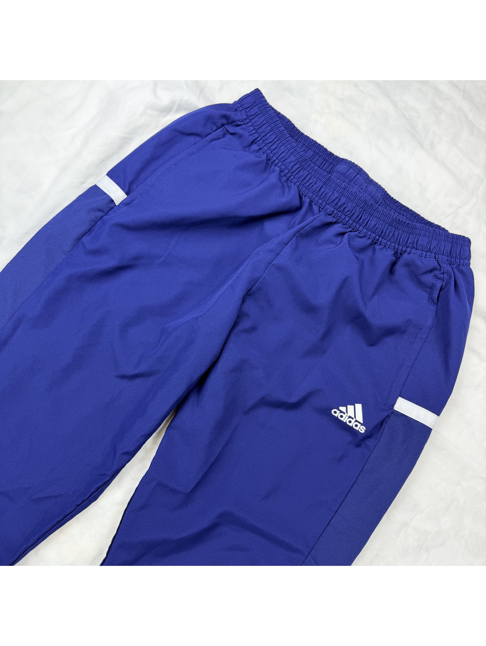 Adidas AEROREADY Track Pants Men M Blue White Soccer Training Ankle Zip